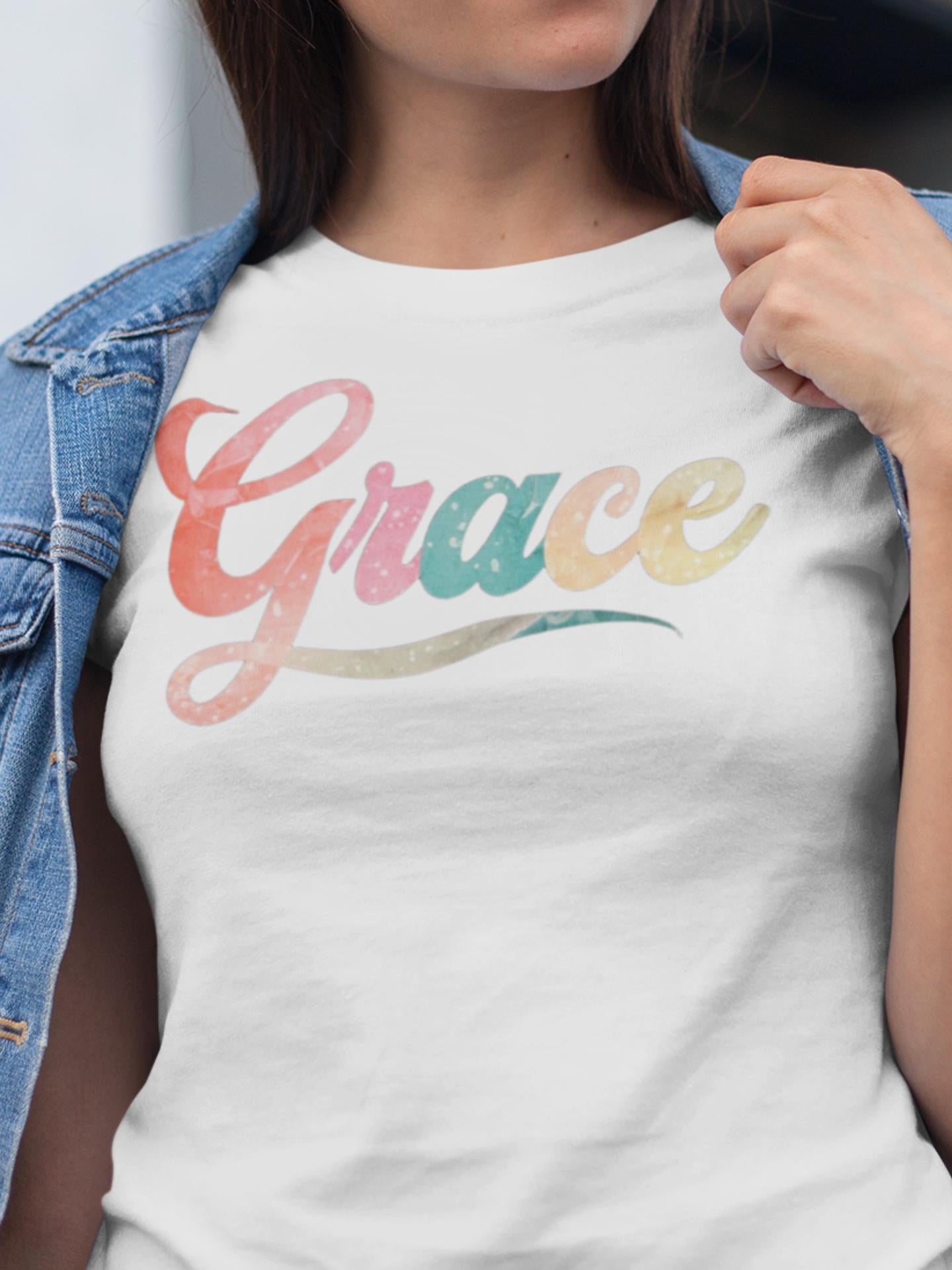 Christian Grace Softstyle T-Shirt Inspirational Faith-based Gift Christian Shirt Gift Grace Faithful Gift For Her Christianity Faith Apparel